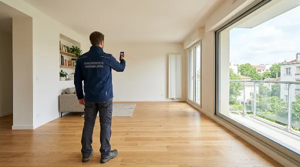 Technicien réalisant un diagnostic immobilier à Marseille 9e