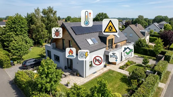 Illustration des différents diagnostics immobiliers requis pour une maison