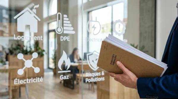 Dossier de diagnostics immobiliers et documents pour une vente de bien
