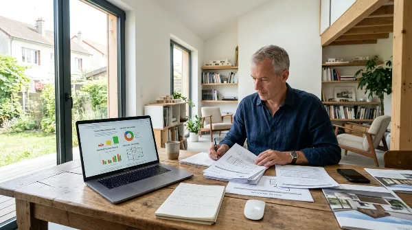 Personne comparant des devis de diagnostics immobiliers pour optimiser les coûts.